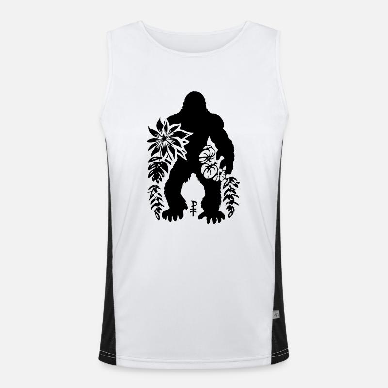 Bigfoot et Fleurs Débardeur respirant contrasté Homme 