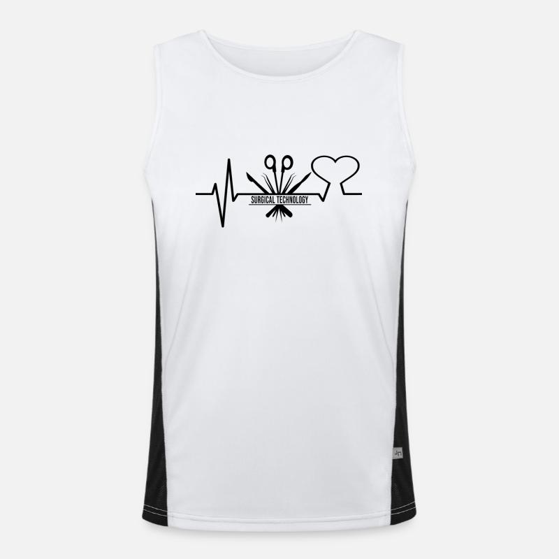 Surgical-Technical Assistant Surgeon - Men's Functional Contrast Tank Top  - white/black