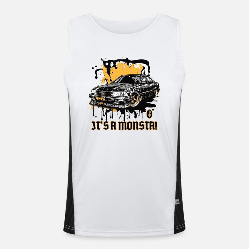 Ein monstercooles Monstar Tuning Auto Funktionelles Kontrast-Tank Top für Männer 