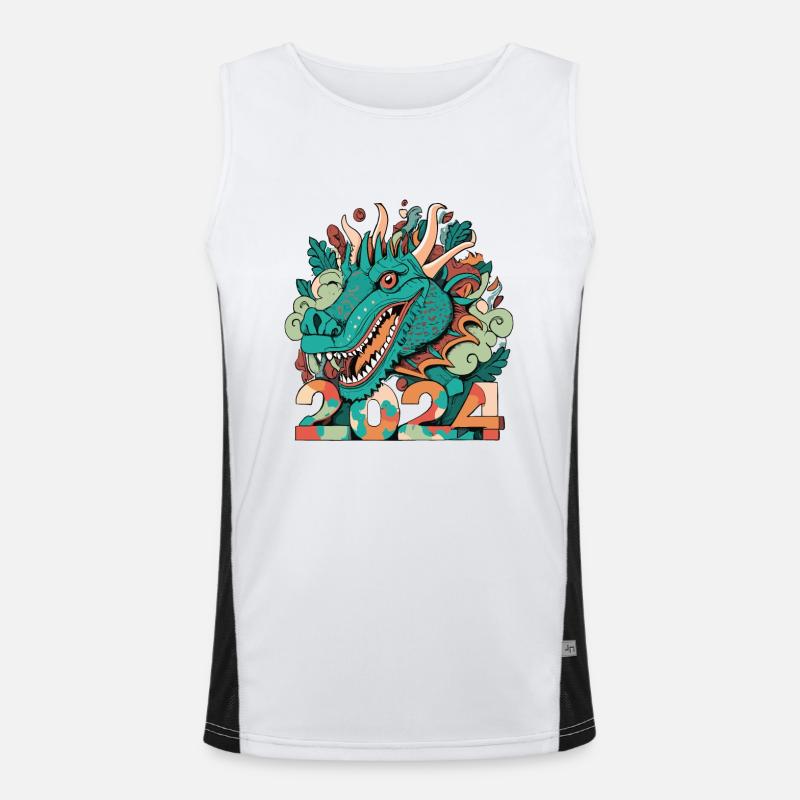 HAPPY NEW YEAR DRAGON 2024 Men's Functional Contrast Tank Top 