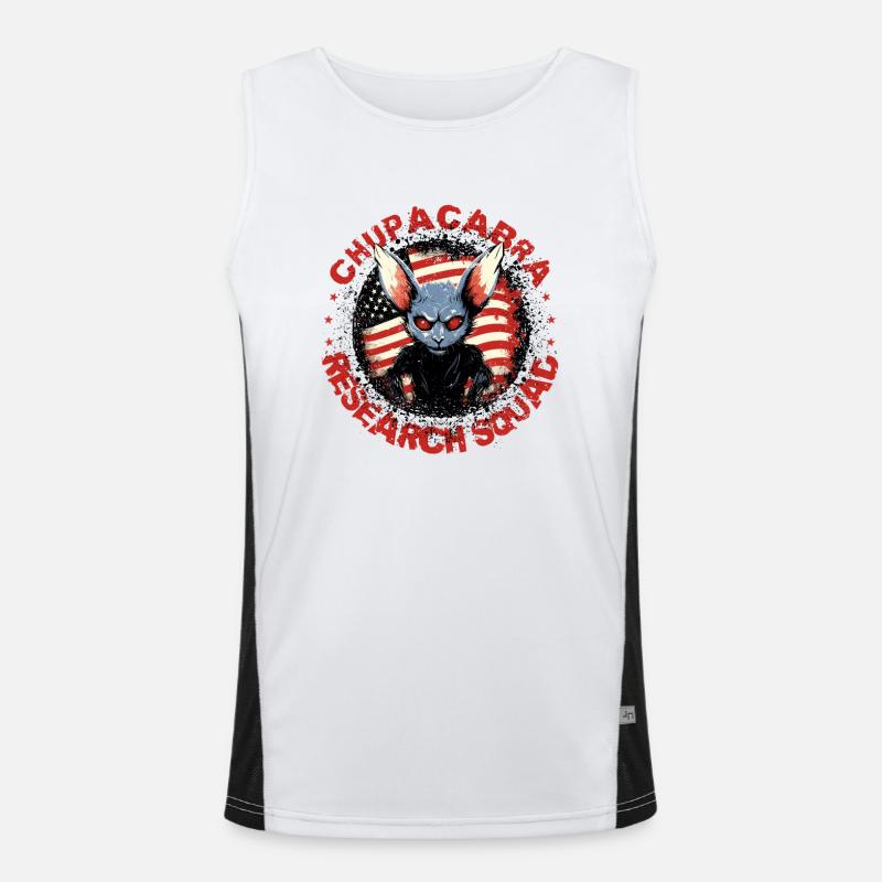 Cryptozoologistes Chupacabra Créatures Drôle Débardeur respirant contrasté Homme 