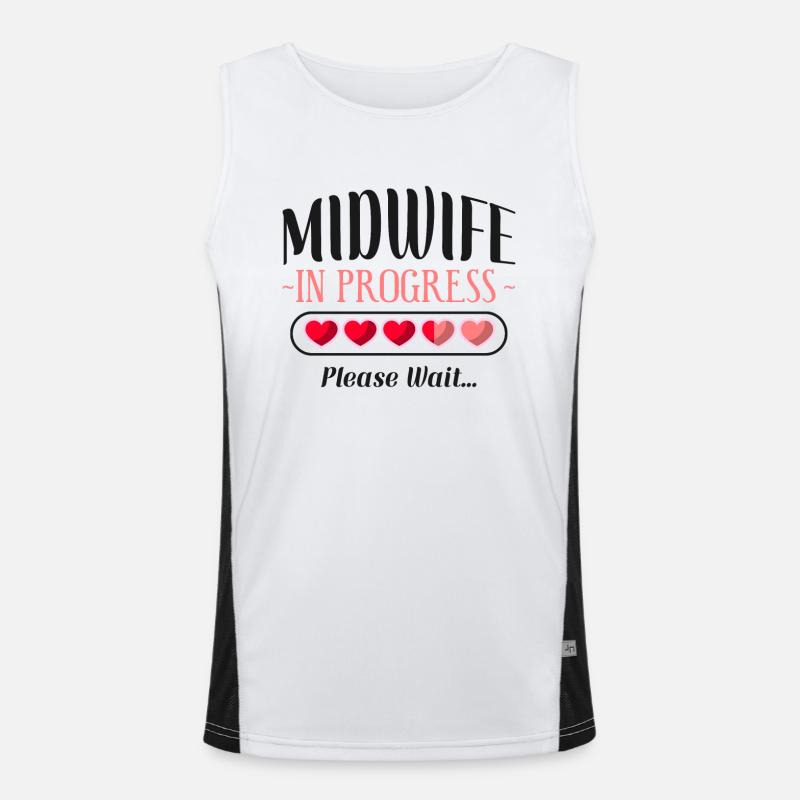 Nurse Midwife Birth Worker Student Funktionelles Kontrast-Tank Top für Männer 
