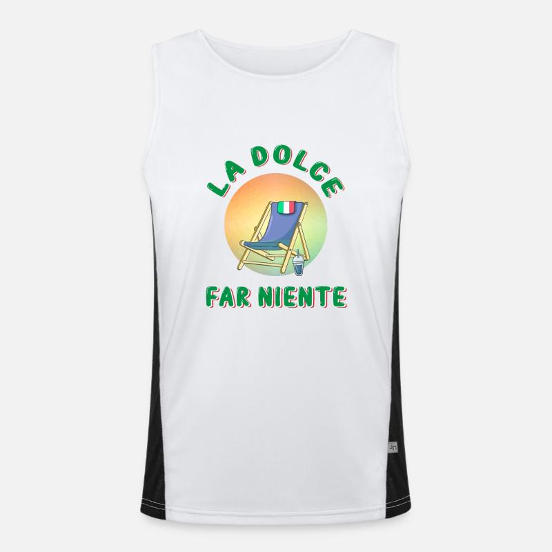 la dolce far niente Funktionelles Kontrast-Tank Top für Männer 