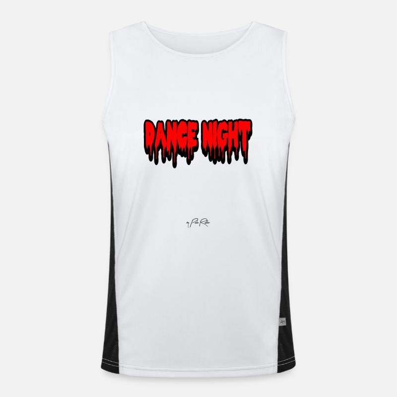 Text, Dance Night Men's Functional Contrast Tank Top 