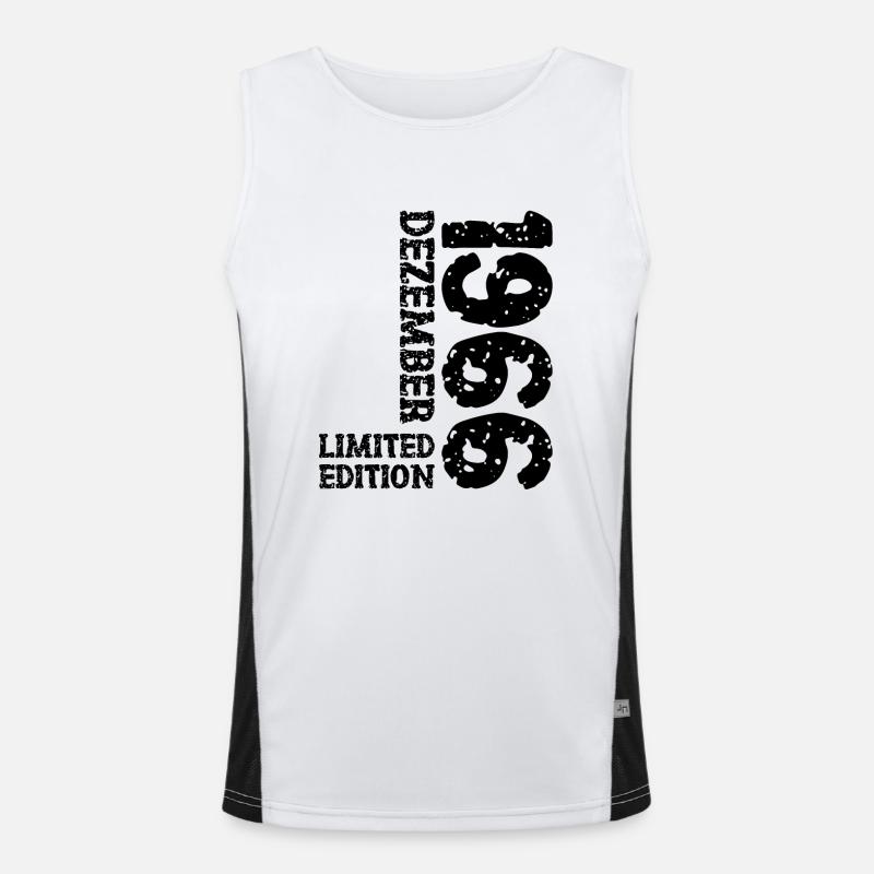 1966 Dezember Limited Edition 57. Geburtstag Deko Funktionelles Kontrast-Tank Top für Männer 
