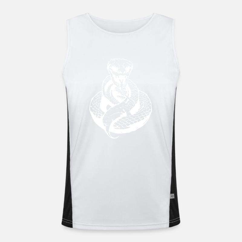 Snake Animal Cobra Men's Functional Contrast Tank Top 
