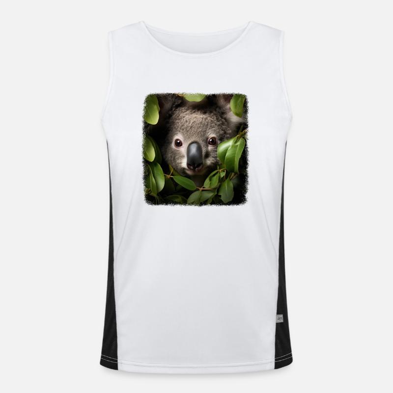 Koalas realistic Koala Men's Functional Contrast Tank Top 