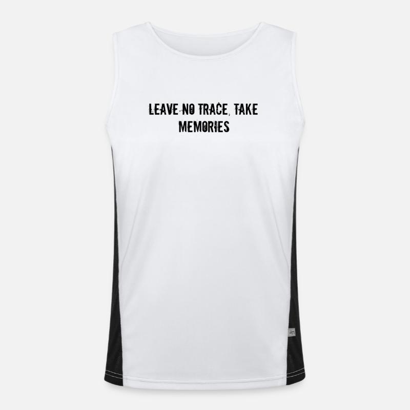 Hiking - Leave No Trace, Take Memories Men's Functional Contrast Tank Top 