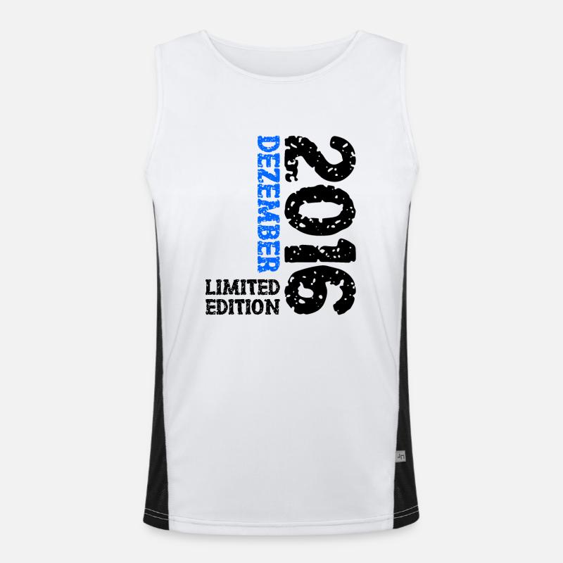 2016 December Limited Edition 7th Birthday Decoration Men's Functional Contrast Tank Top 