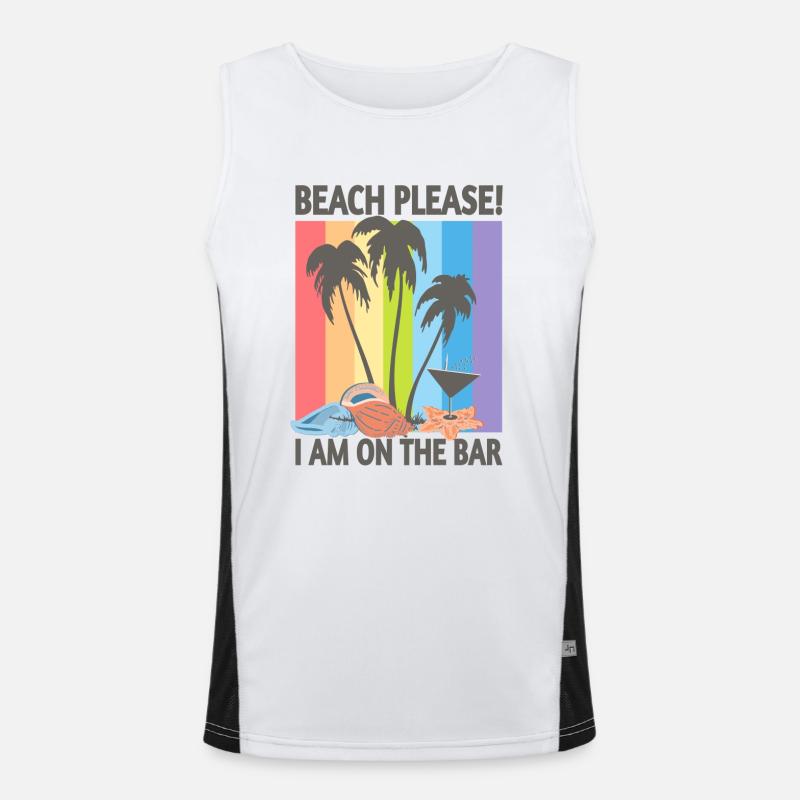 Beach please Men's Functional Contrast Tank Top 