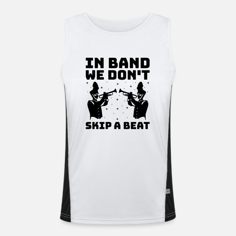 Marching Band Sayings Funny Marching Instruments Men's Functional Contrast Tank Top 