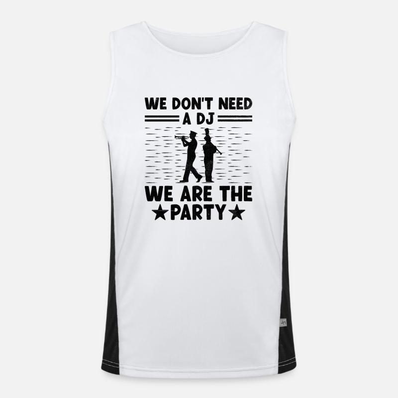 Marching Band Sayings Funny Marching Instruments Men's Functional Contrast Tank Top 