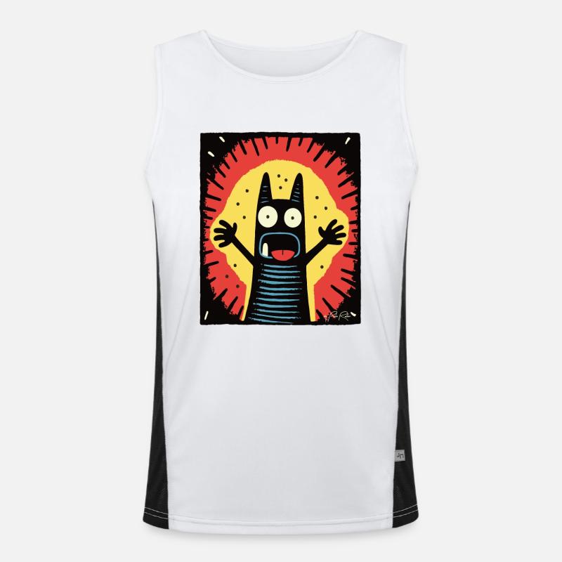 Regarde-moi! L’attention du chat Débardeur respirant contrasté Homme 