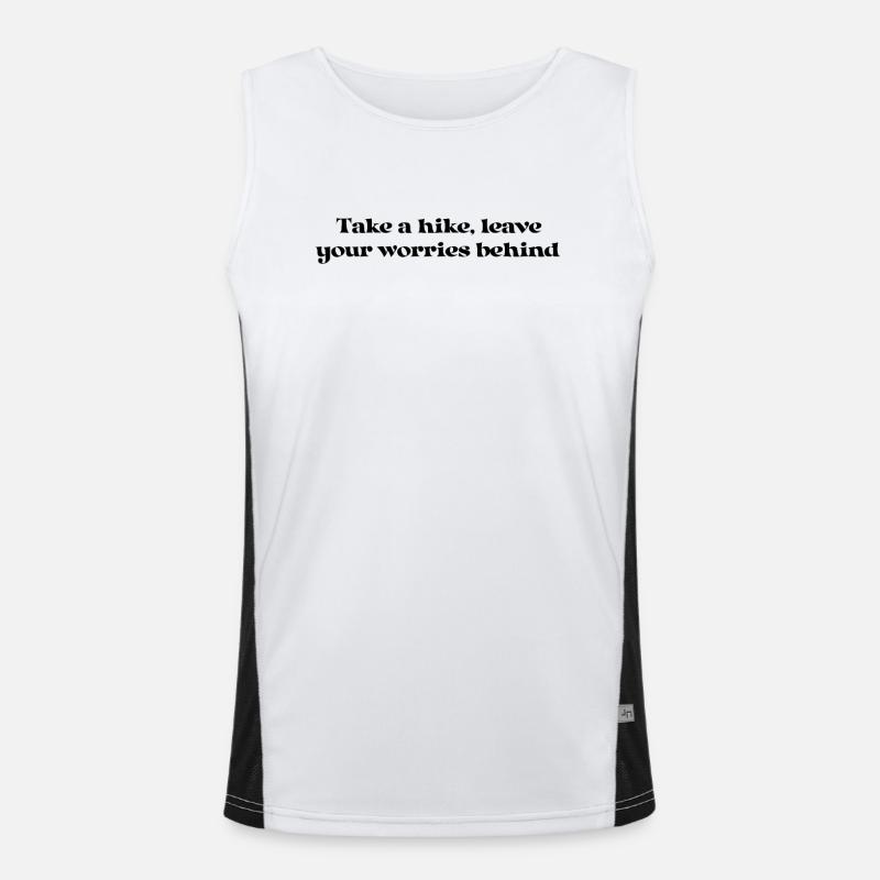 Hiking - Take a hike, leave your worries behind Men's Functional Contrast Tank Top 