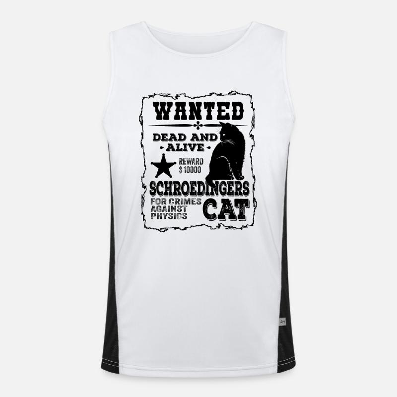 Le chat de Schrödinger Dead And Alive Physics Joke Débardeur respirant contrasté Homme 
