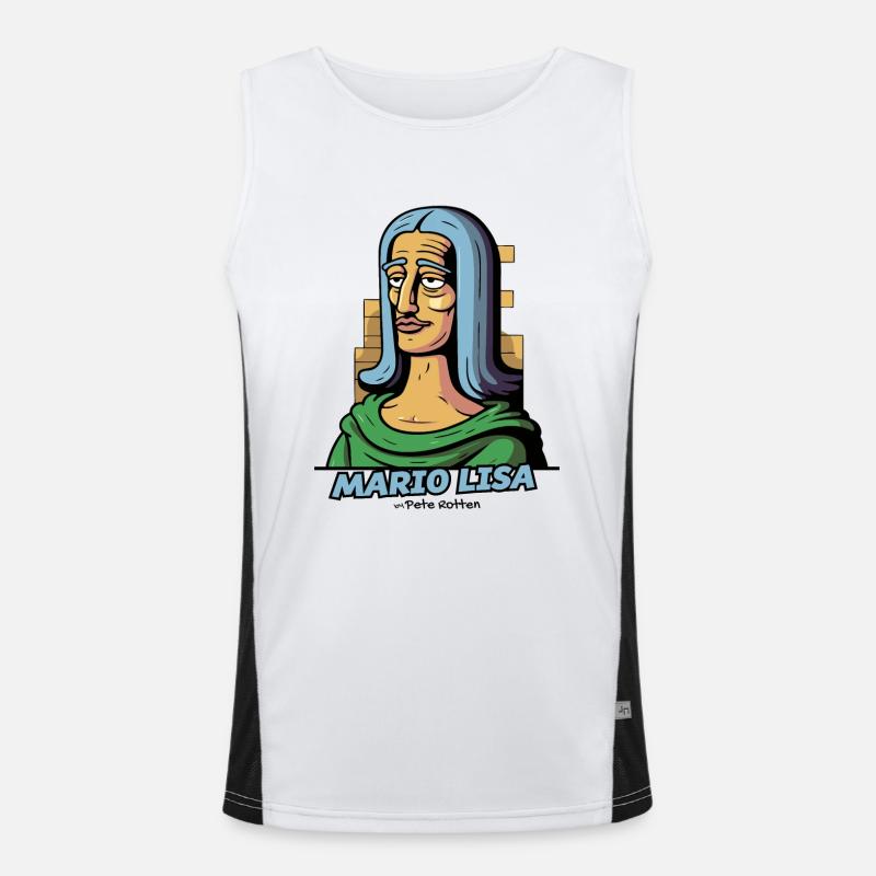 Mario Lisa is better than Lisa's Mona Men's Functional Contrast Tank Top 