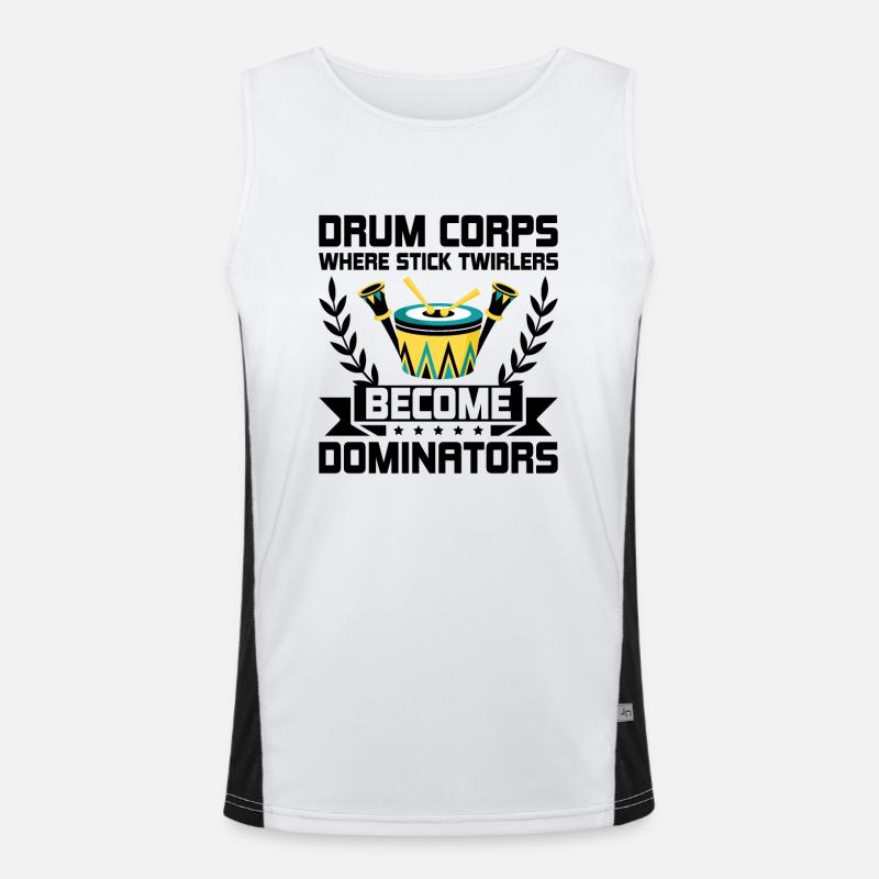 Drum Corps Marching Band Drum Corp Musik Percussio Funktionelles Kontrast-Tank Top für Männer 