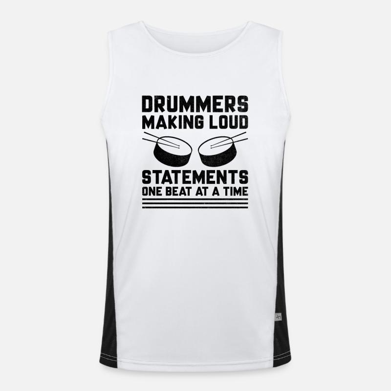 Drum Corps Marching Band Drum Corp Music Percussio Men's Functional Contrast Tank Top 