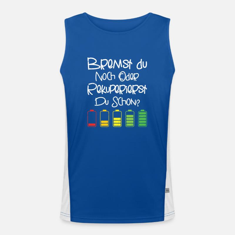 Bremst du Noch Oder Rekuperierst Du Schon? Funktionelles Kontrast-Tank Top für Männer 