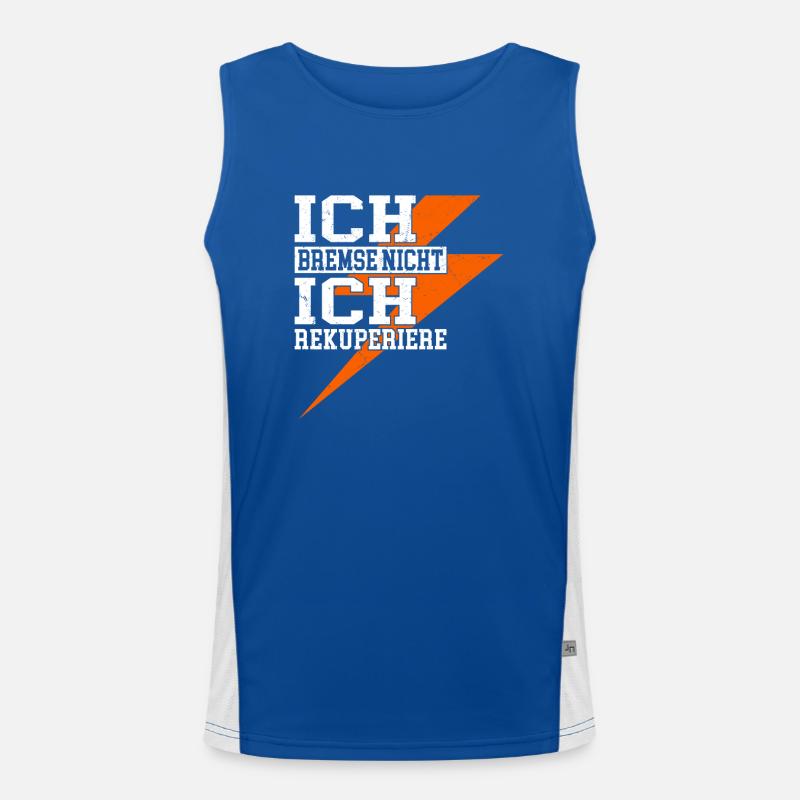 Ich Bremse Nicht Ich Rekuperiere Funktionelles Kontrast-Tank Top für Männer 