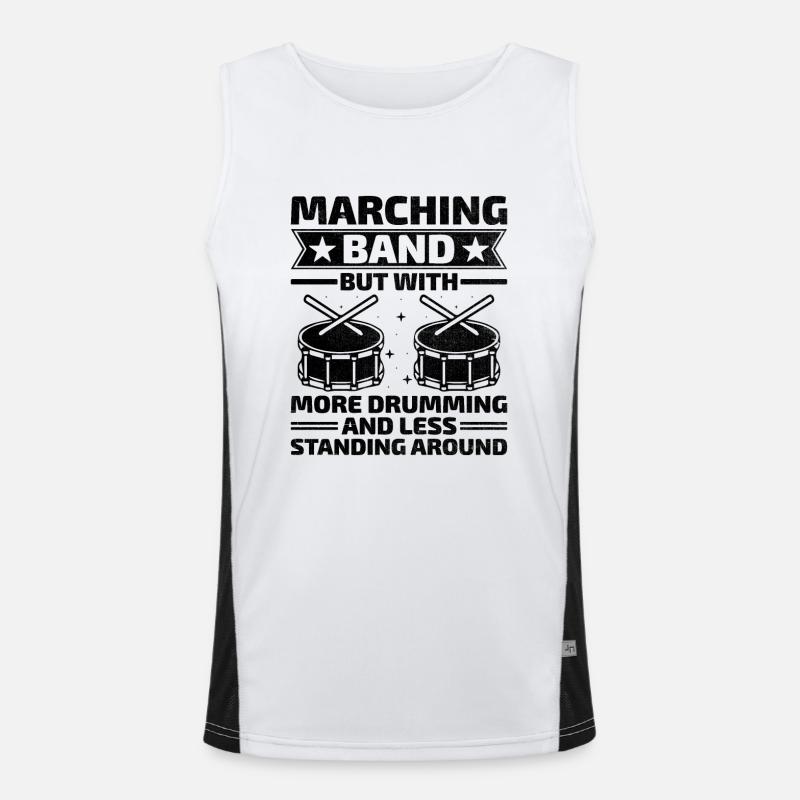 Drum Corps Marching Band Drum Corp Music Percussio Funktionelles Kontrast-Tank Top für Männer 
