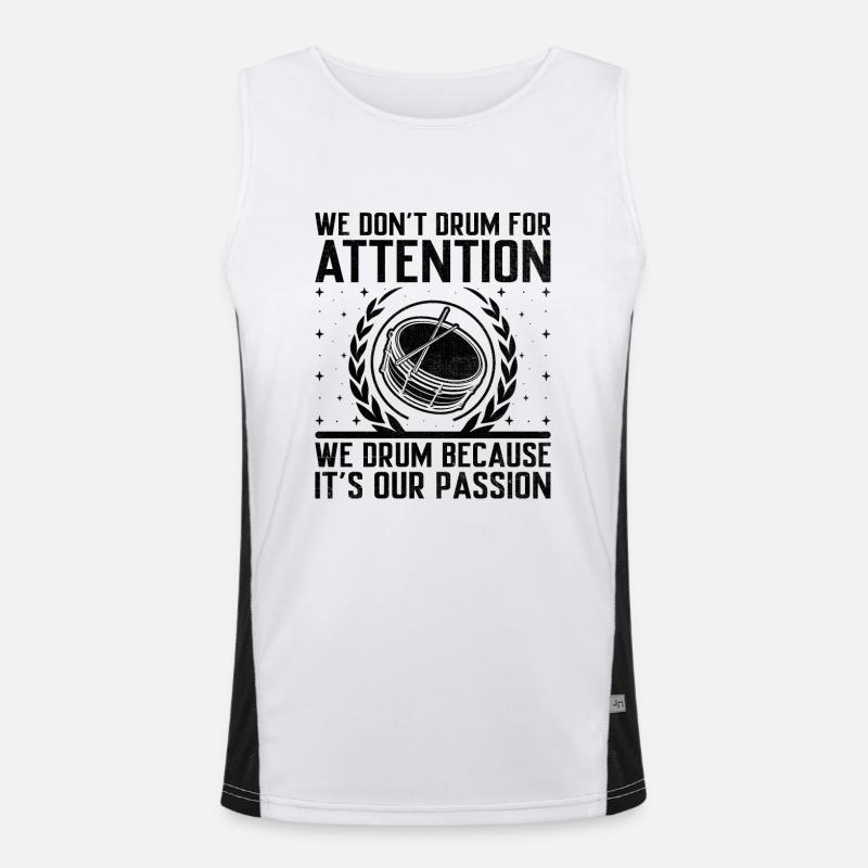 Drum Corps Marching Band Drum Corp Music Percussio Men's Functional Contrast Tank Top 