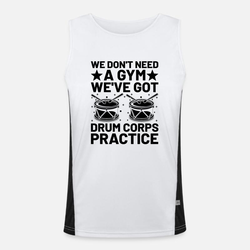 Drum Corps Marching Band Drum Corp Music Percussio Men's Functional Contrast Tank Top 