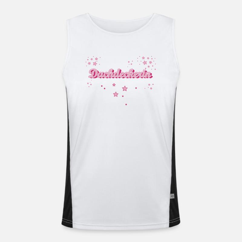 Dachdecker Abschluss-Geschenk Handwerker Funktionelles Kontrast-Tank Top für Männer 