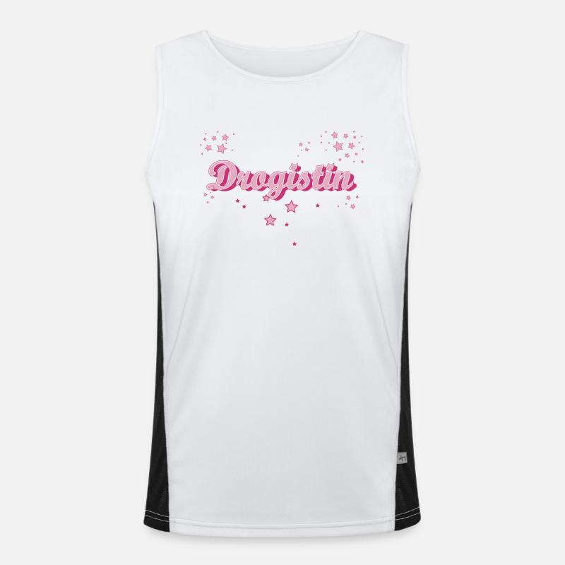 Apotheker Abschluss-Geschenk Drogistin Funktionelles Kontrast-Tank Top für Männer 
