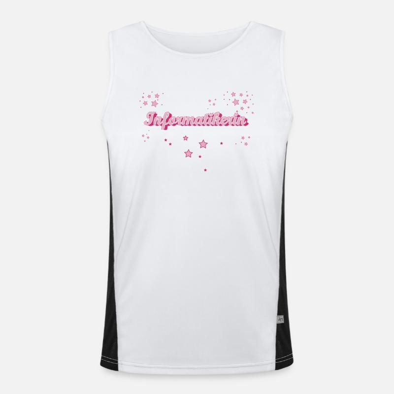 Programmierer Abschluss-Geschenk Informatikerin Funktionelles Kontrast-Tank Top für Männer 