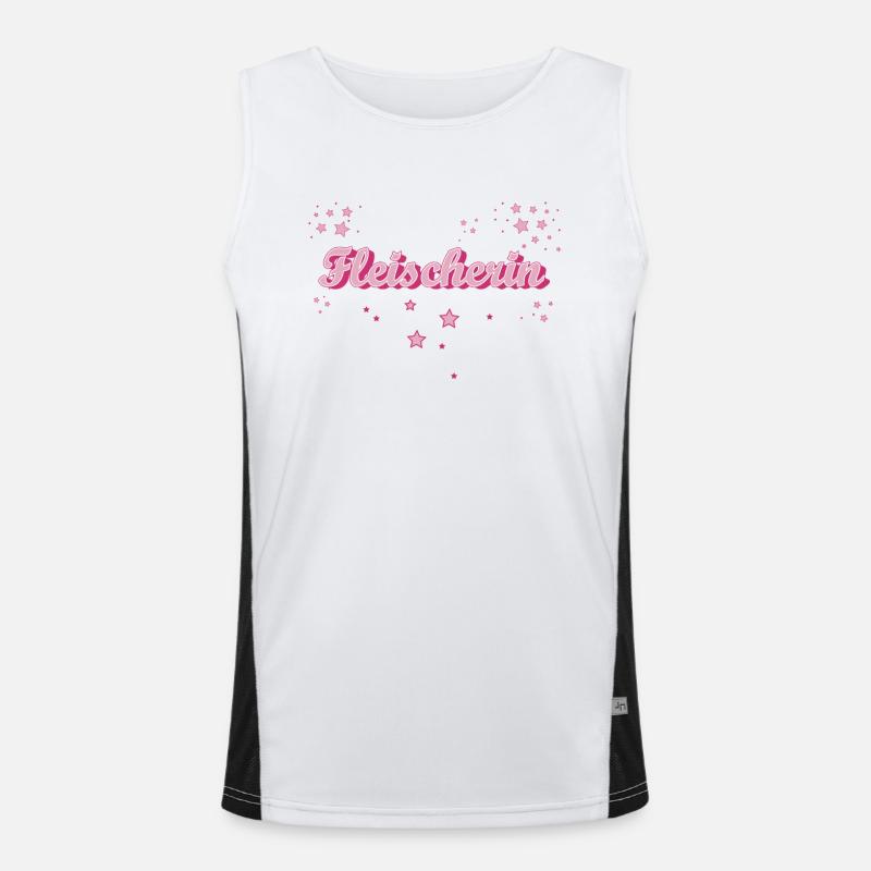 Metzger Abschluss-Geschenk Fleischerin Funktionelles Kontrast-Tank Top für Männer 