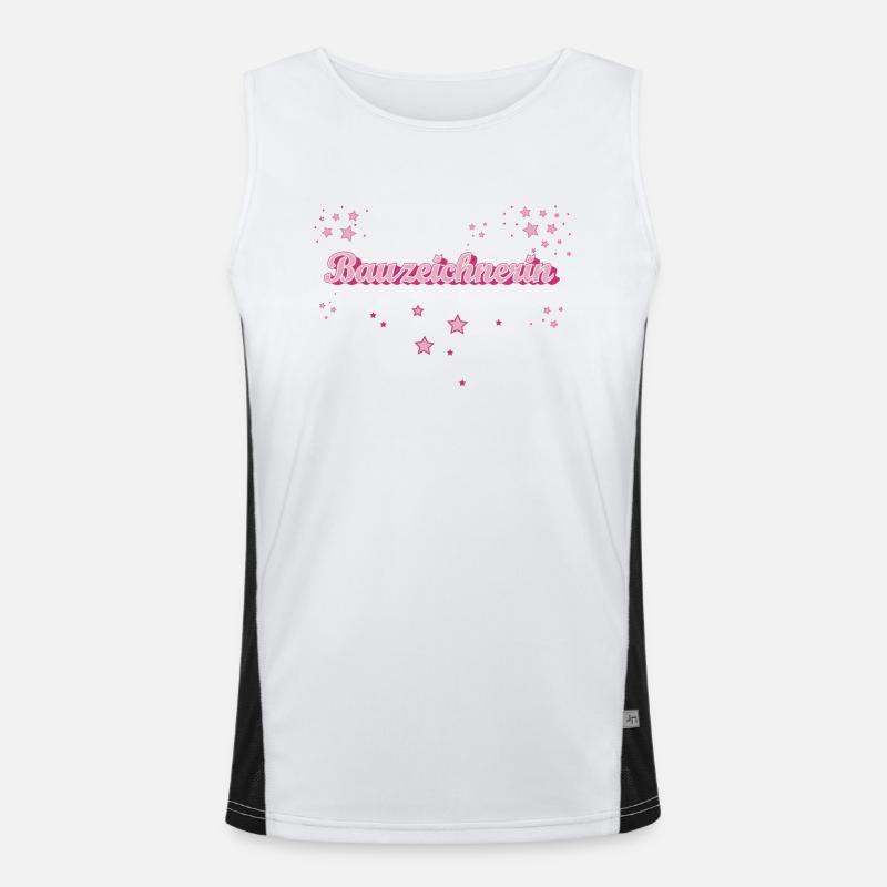 Ingenieur Abschluss-Geschenk Bauzeichnerin Funktionelles Kontrast-Tank Top für Männer 
