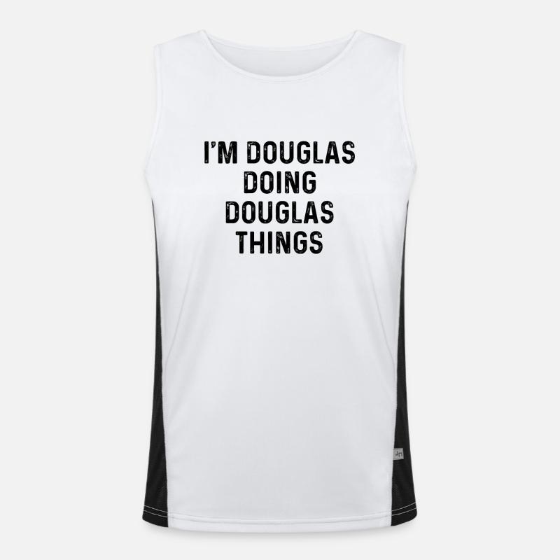 I'm Douglas Doing Douglas Things Funny Men's Functional Contrast Tank Top 