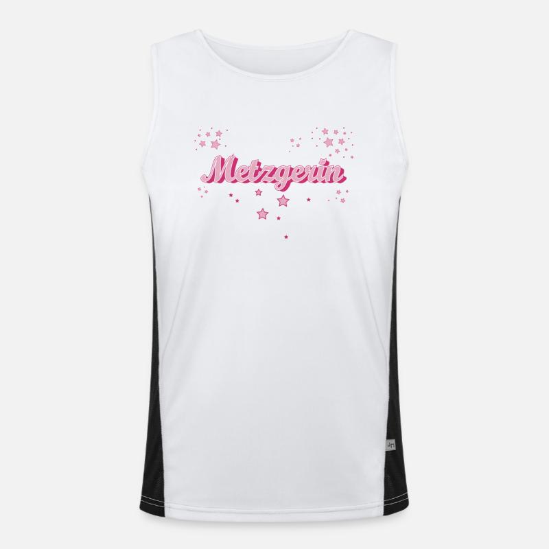 Fleischer Abschluss-Geschenk Metzgerin Funktionelles Kontrast-Tank Top für Männer 