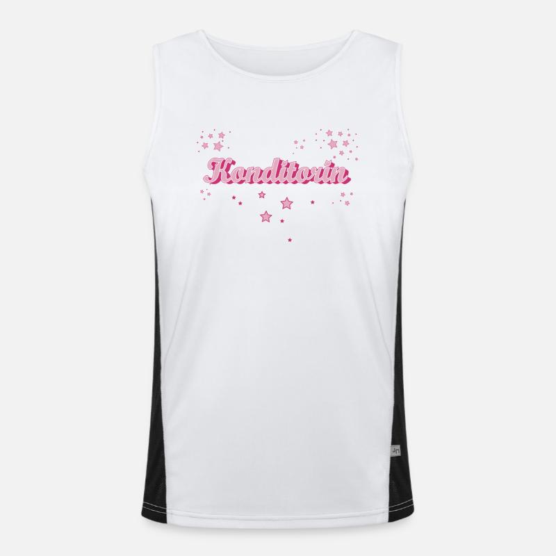 Bäcker Abschluss-Geschenk Konditorin Funktionelles Kontrast-Tank Top für Männer 