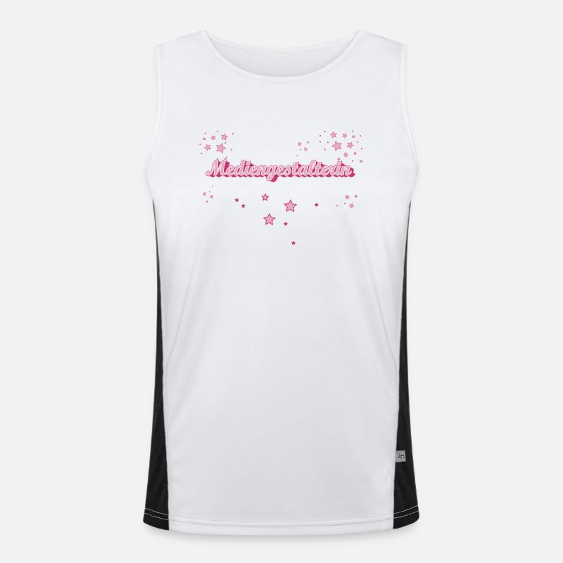 Designer Abschluss-Geschenk Mediengestalterin Funktionelles Kontrast-Tank Top für Männer 