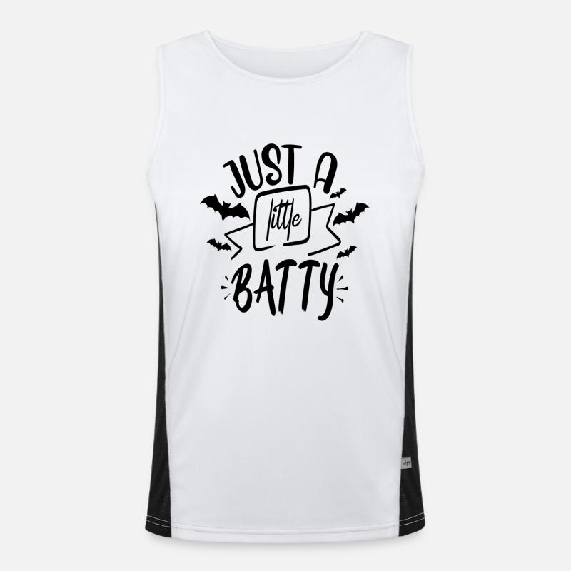 Nur ein bisschen Batty Funktionelles Kontrast-Tank Top für Männer 