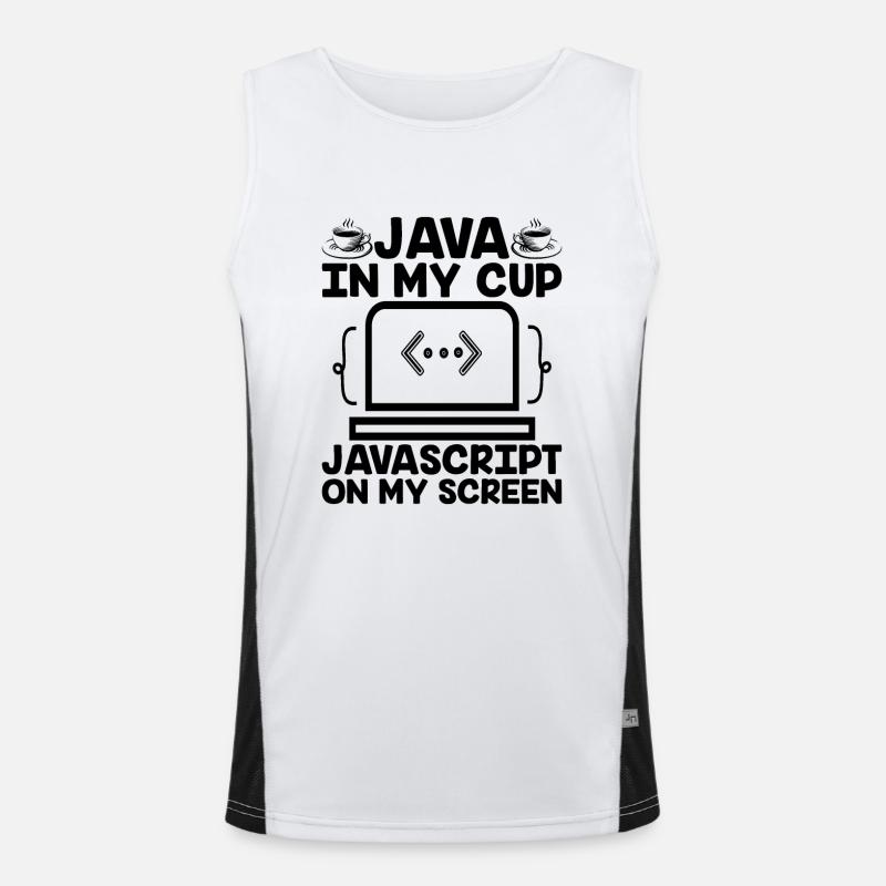 Kaffee-Codierung Programmierer Programmierer Entwickler Nerd Coff Funktionelles Kontrast-Tank Top für Männer 