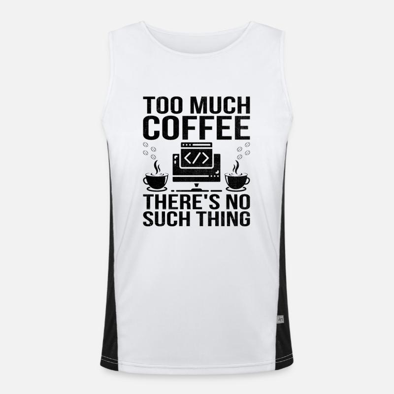 Kaffee-Codierung Programmierer Programmierer Entwickler Nerd Coff Funktionelles Kontrast-Tank Top für Männer 