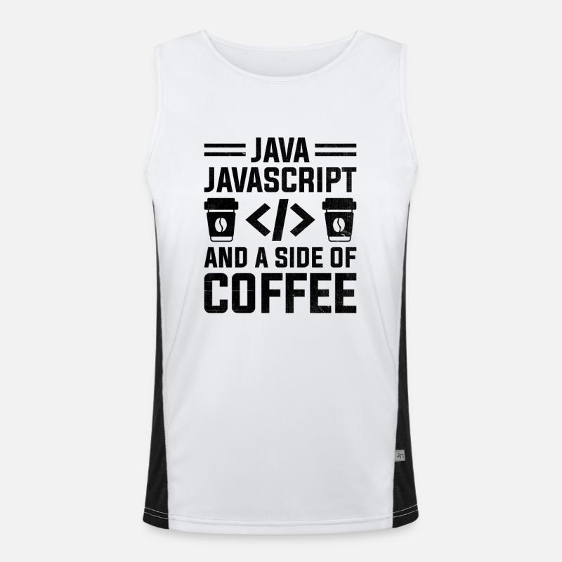 Kaffee-Codierung Programmierer Programmierer Entwickler Nerd Coff Funktionelles Kontrast-Tank Top für Männer 