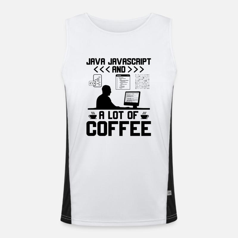 Kaffee-Codierung Programmierer Programmierer Entwickler Nerd Coff Funktionelles Kontrast-Tank Top für Männer 