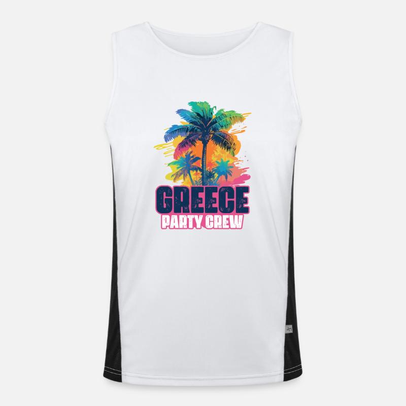 Grèce Party Crew Vacances Débardeur respirant contrasté Homme 