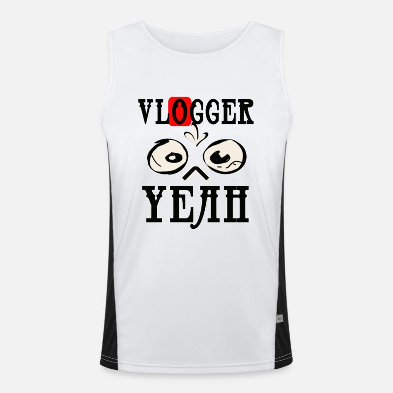 Vlogger Spass Funktionelles Kontrast-Tank Top für Männer 