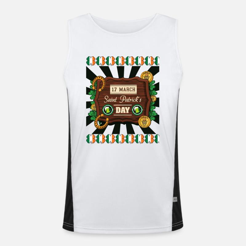 Fête de la Saint-Patrick 2 Débardeur respirant contrasté Homme 