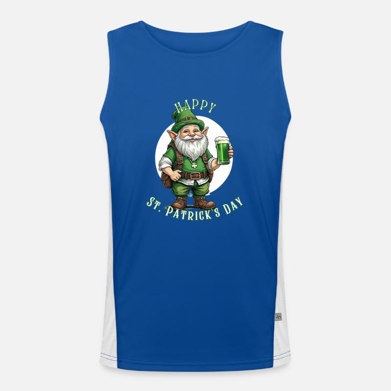Leprechaun de la Saint-Patrick I Bière verte I Débardeur respirant contrasté Homme 