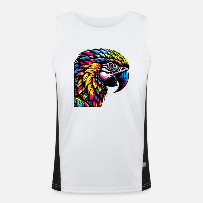 Parrot Macaw Men's Functional Contrast Tank Top 