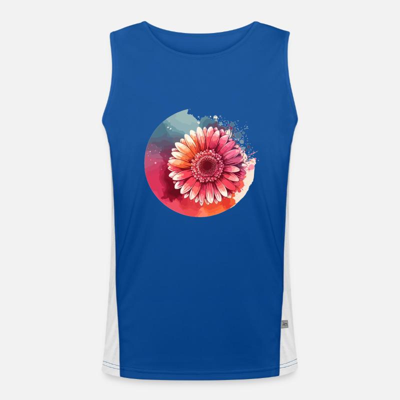 Gerbera dessiné Débardeur respirant contrasté Homme 