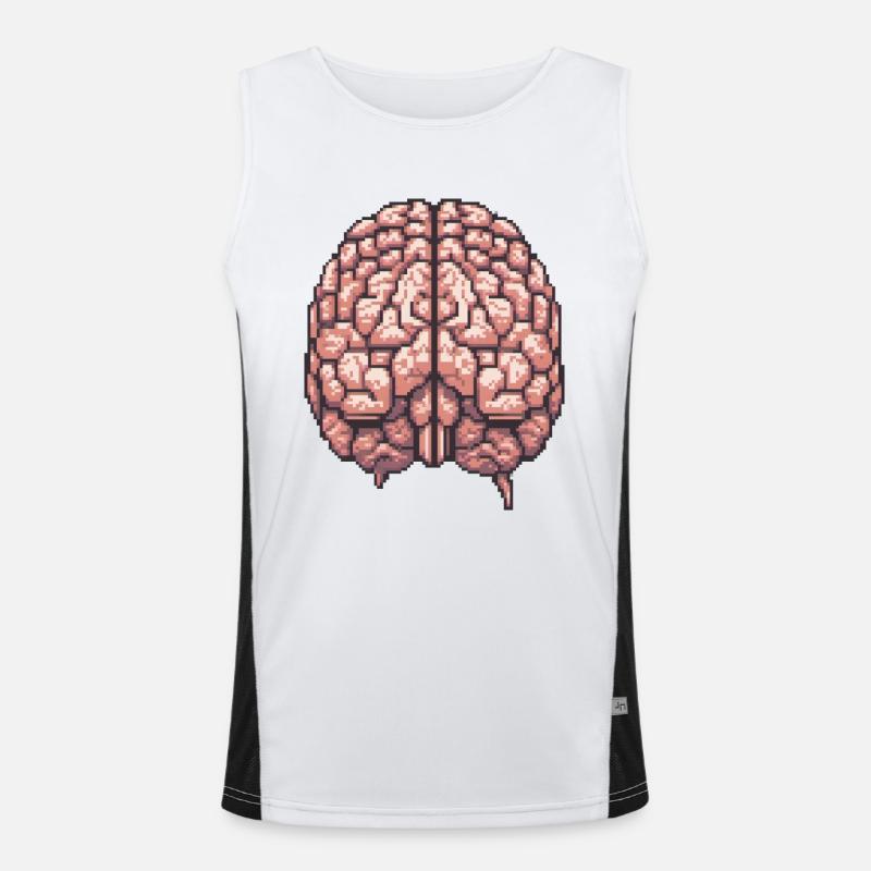 Achtsame Pixel Funktionelles Kontrast-Tank Top für Männer 