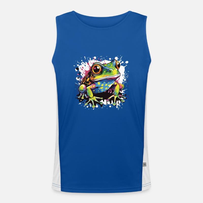 Frosch Pop Art Tier Funktionelles Kontrast-Tank Top für Männer 