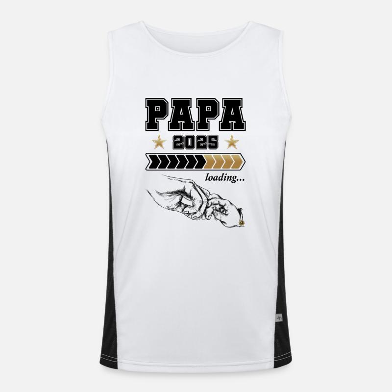 Papa 2025 Loading Funktionelles Kontrast-Tank Top für Männer 